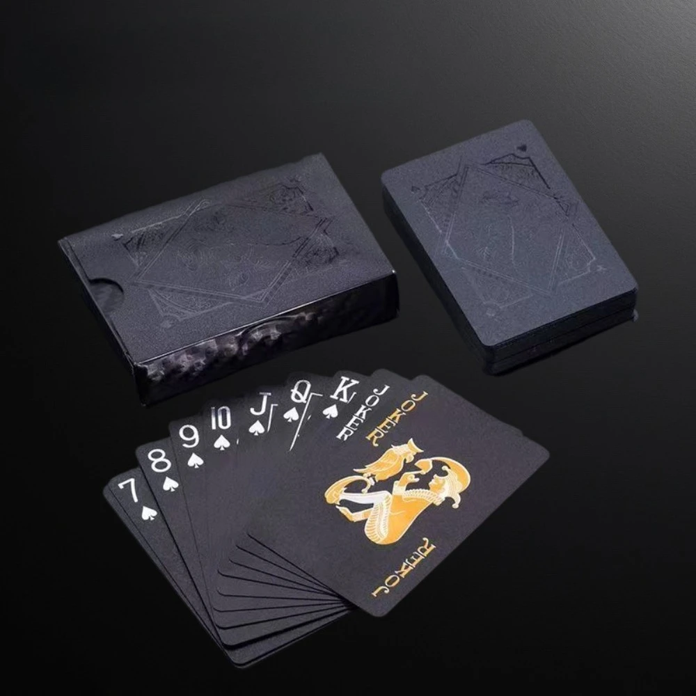 مجموعة بطاقات لعب الورق السوداء الوردية المقاومة للماء لبدلة البوكر السحرية Dmagic مجموعة هدايا الألعاب #3