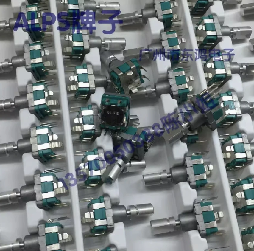 1 PCS Japanese ALPS EC11 encoder with switch 30 positioning number 15 pulse point axis length 18mm half axis