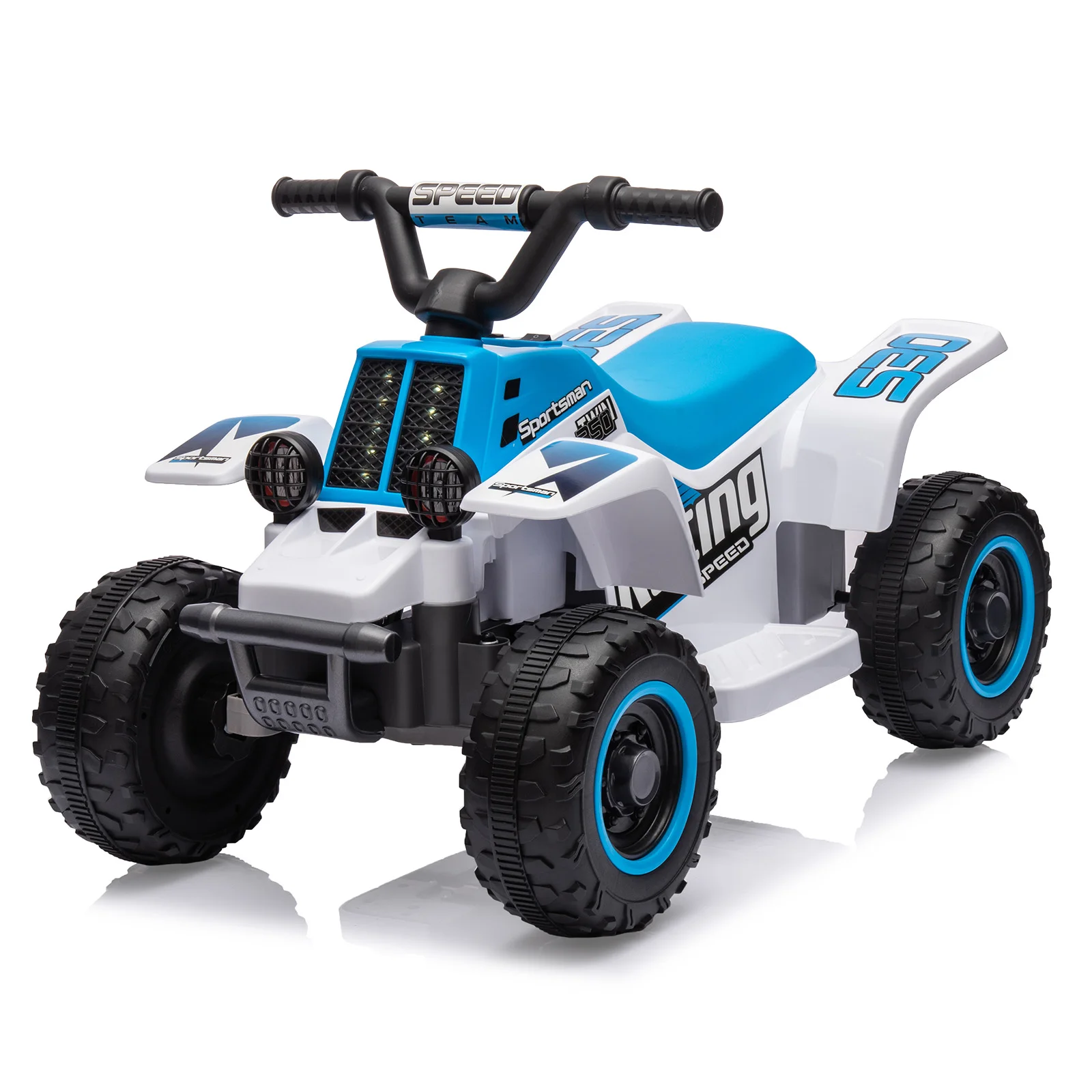 6V Kids Electric Ride-on ATV Quad, Rechargeable Battery-Powered Toy Car for Toddlers,2 Gears Forward and Reverse, Push-Button Throttle, 8-Inch Big Wheels, Stable Anti-Rollover Structure, 1.5 Mph Low Speed