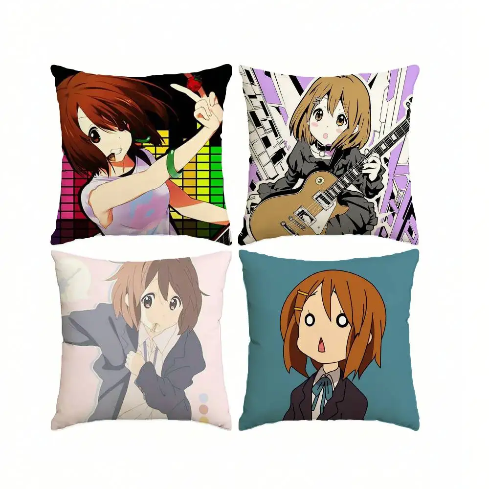 Anime K-ON! Cool H-Hirasawa Y-Yui  Square Double-Sided printed Pillow Case Bedroom Bedside Pillow Sofa Cushion Cover