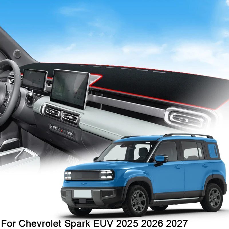 

For Chevrolet Spark EUV 2025 2026 2027 Car Dashboard Protective Mat Shade Cushion Pad Rose Carpet Mat Cover Auto Accessories