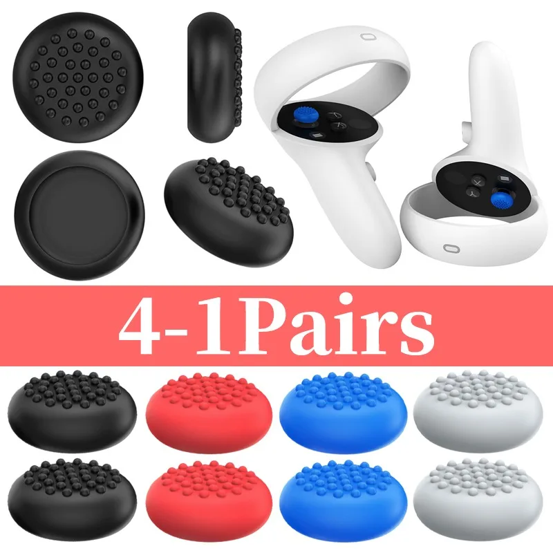 

4/1Pars for Meta Quest 2 3 Pico4 Joystick Protectors Controller Rocker Cap Silicone Rocker Sleeve Joystick Controller Grip Cover