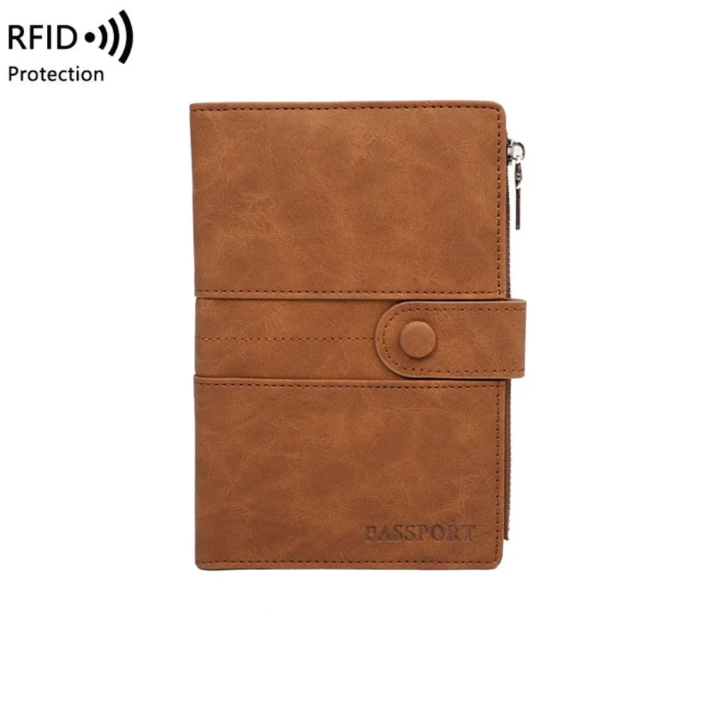 

RFID Anti-Theft PU Passport Bag Card Holder Passport Cover Travel Wallet Multifunctional Ticket Holder Card Storage Bag Women