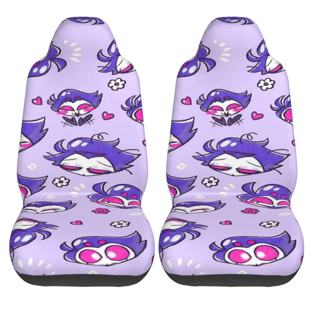 

Чехлы на автомобильные сиденья Hazbin Hotels, полные чехлы на автомобильные сиденья для грузовиков, гибкий полиэстер, чехол из 2 предметов