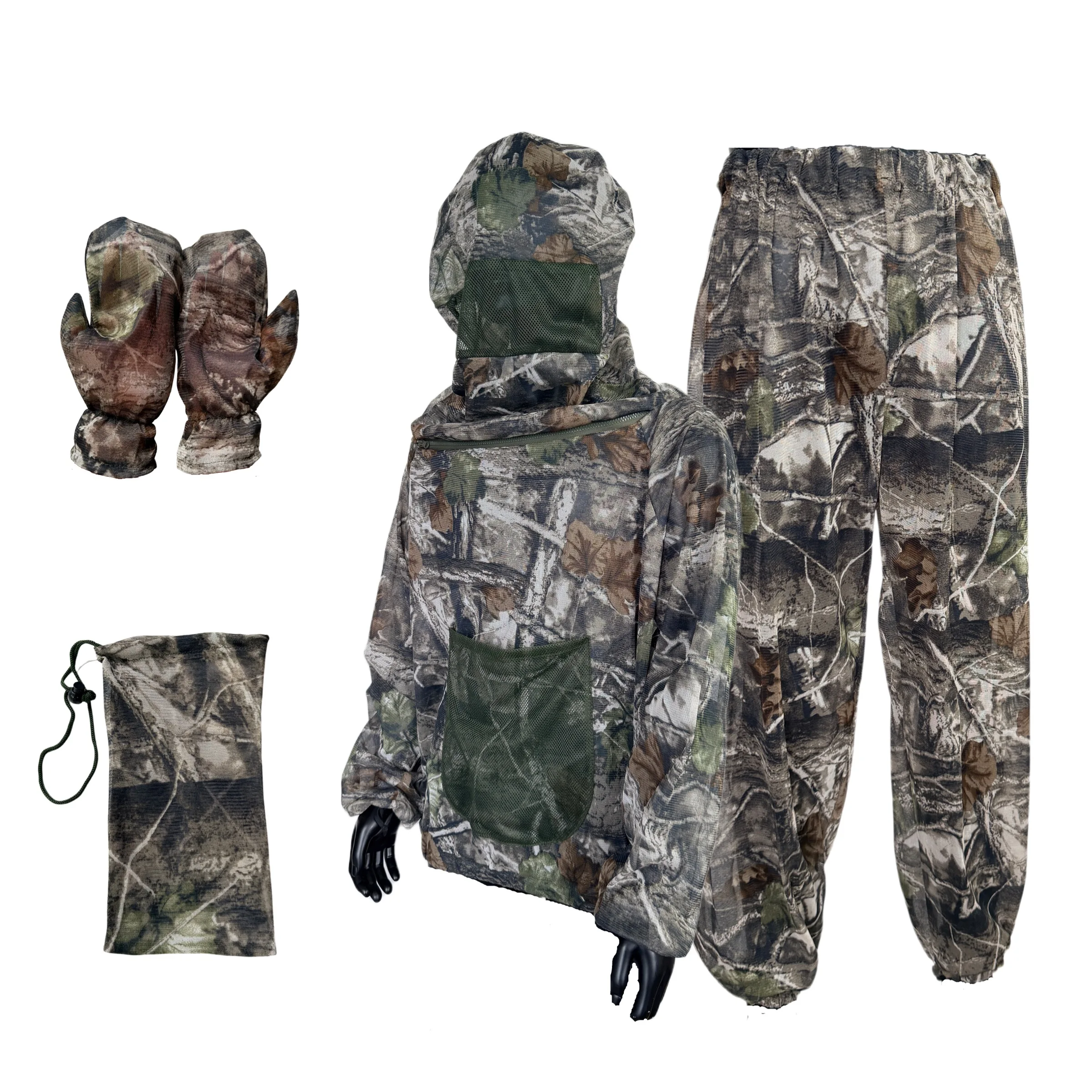 Camouflage Hunting Jacket - Outdoor Hunting Camouflage Suit, Camo Pants
