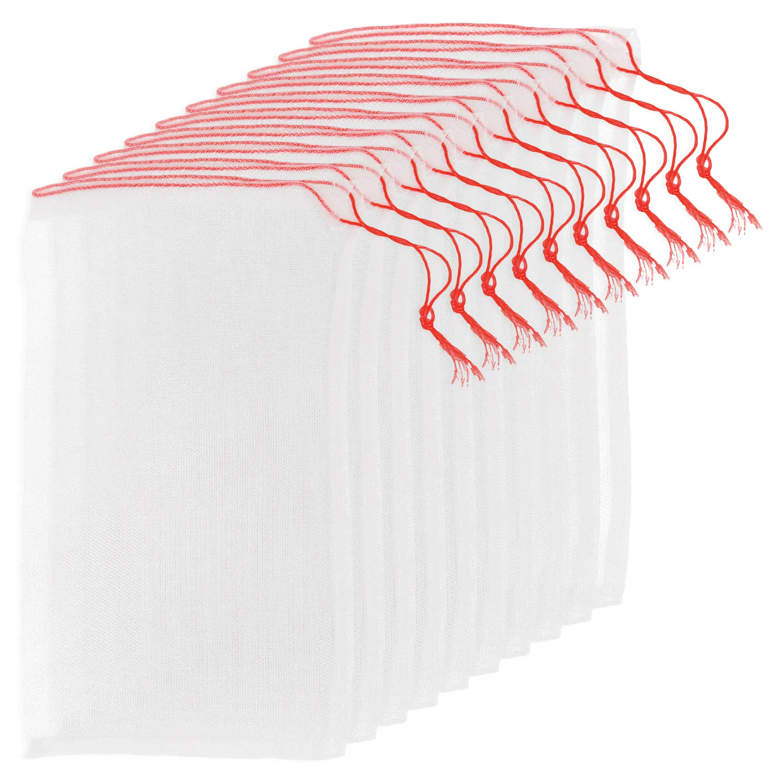 

50pcs Bird Insect Proof Mesh Bags 25x15cm Random Color Drawstring Fruit Vegetable Flower Protection Garden Supplies Practical