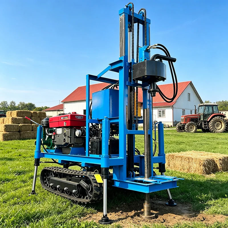 Water Well Drilling Rig 100m Crawler Type Borehole Drilling Equipment for Homestead Off‑Grid Water Supply