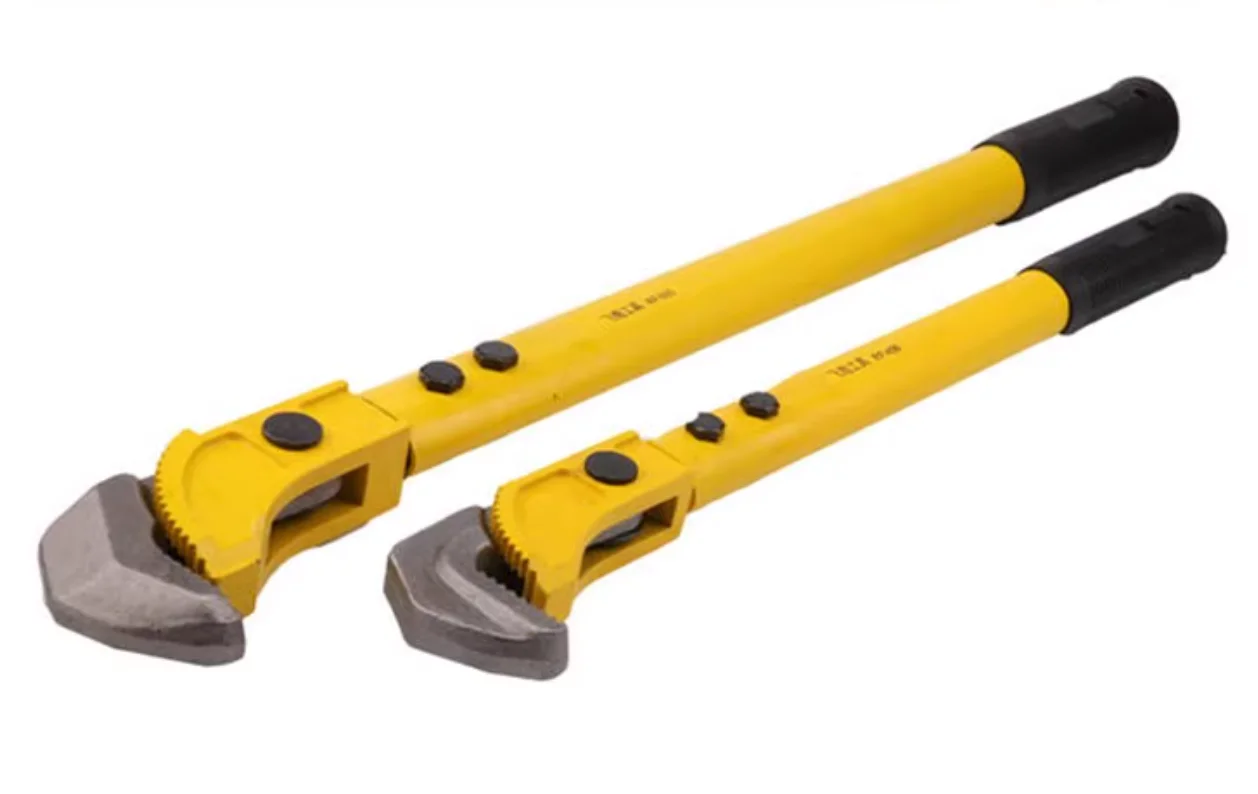 R'DEER tool high carbon steel cable quick pipe wrench multifunctional rebar spanner Multi purpose water pipe open-end wrench