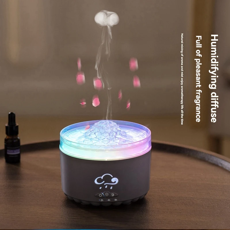 Essential Oil Diffusers Volcano Jellyfish Aromatherapy Diffuser For Home 300Ml Humidifier Desktop Atmosphere Night Light