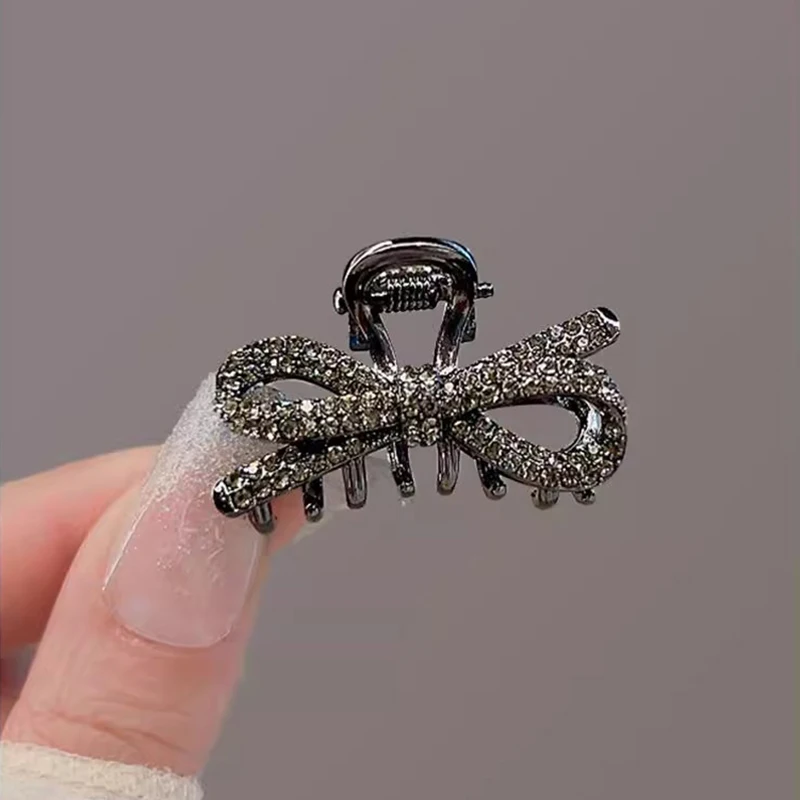 New Fashion Alloy Rhinestone Grab Clip Shining Rhinestone Ponytail Clip Hairpin For Girl Women Headdress Jewelry Decoration