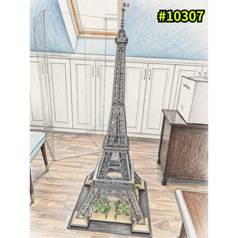 Creative Collector Eiffel Tower PARIS Architecture 1.5M 10001pcs 2026 New Building Blocks Assembly Display Model Christmas Gifts