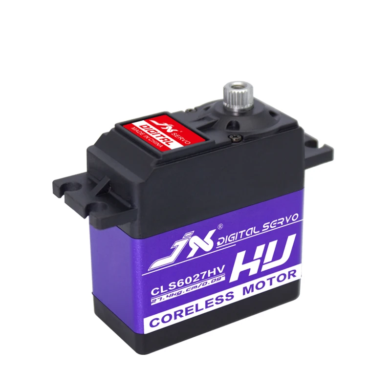 JX RC Servo CLS6036HV CLS6027HV 36kg แรงบิดสูงเกียร์โลหะปลอกอลูมิเนียม CNC แบบไม่มีแกนสำหรับเฮลิคอปเตอร์ควบคุมรีโมตชิ้นส่วนเครื่องบิน