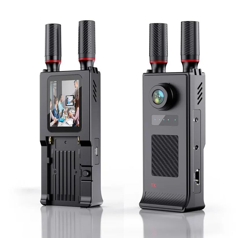 1080P 7-inch LCD Screen 1312FT Wireless HDM I Extender Video Transmitter Receiver H.265 0.05S Latency for HD Live Streaming