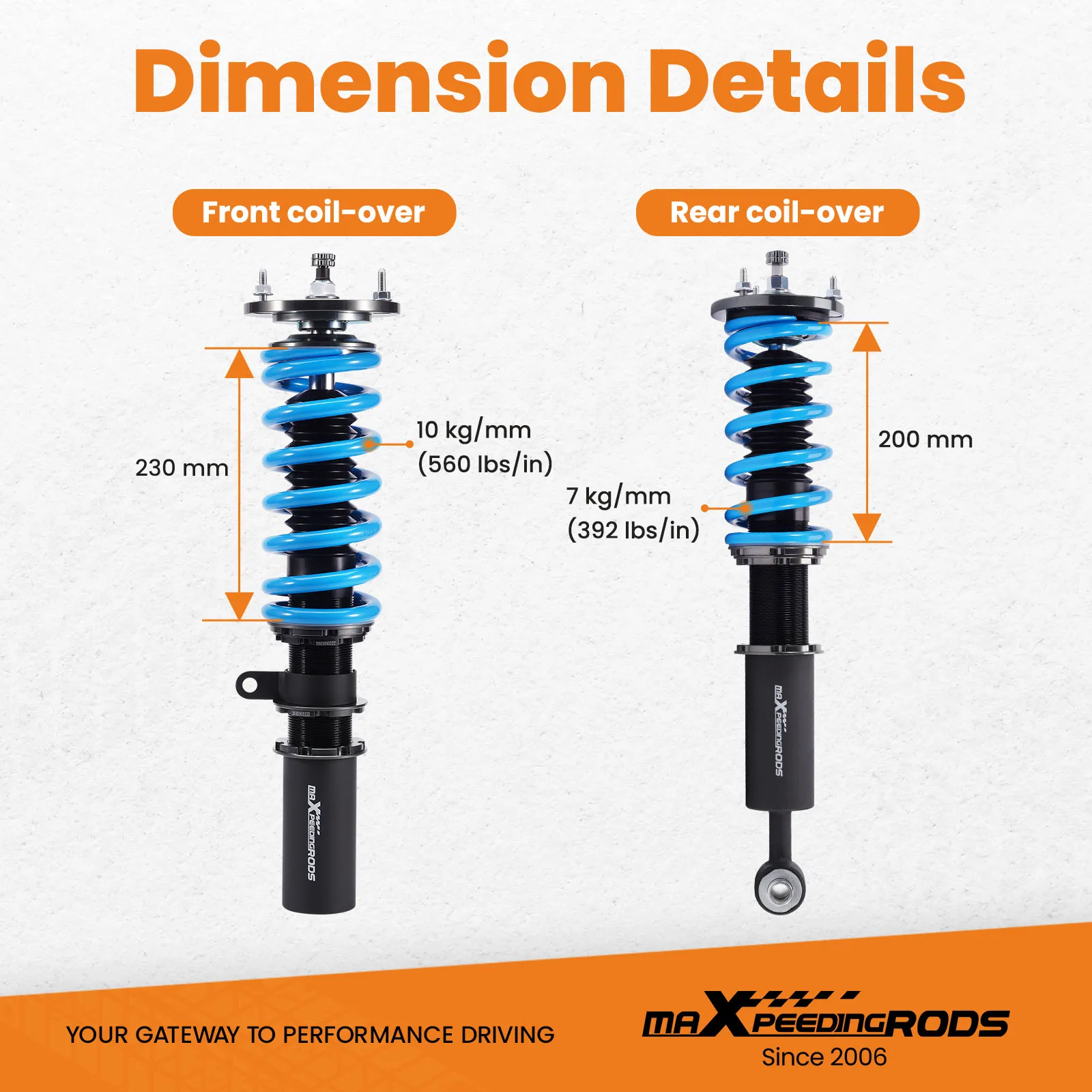Coilover Suspension Kit for B MW 5 Series E60 RWD 2004-2010 525i 528i 530i 535i 545i 550i 520d 525d 530d 535d