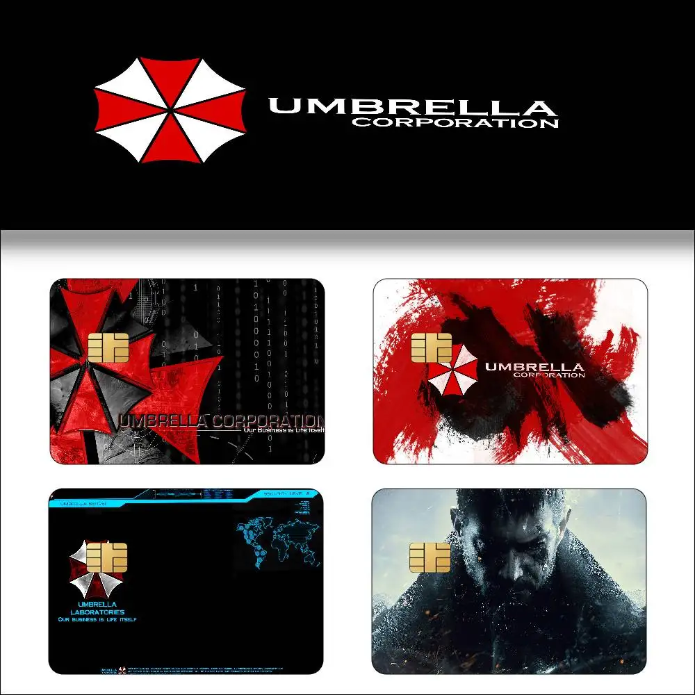 GAME Resident Evil 4pcs 1Set Of VISA Credit Card Subway Access Card Waterproof Stickers
