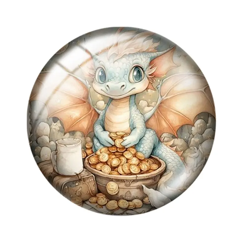 Baby Dragon 12/18/20/25mm Glass Cabochon Bracelet Pendant Rings for Jewelry Demo Earrings Back Making Findings view 4