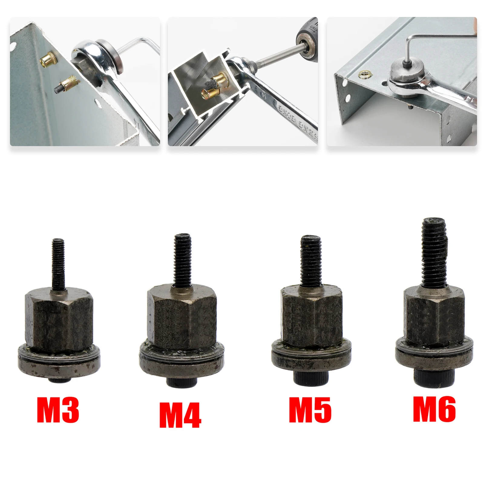 

1 шт. ручная Заклепка гайка головка пистолета гайка Простая установка ручной заклепка Rivnut инструмент Аксессуары для гаек M3 M4 M5 M6