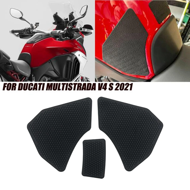 

Motorcycle Knee Tank Traction Pads Fuel Grips Side Stickers For DUCATI MULTISTRADA V4 1100 1100S 1100 SPORT 2021-2022