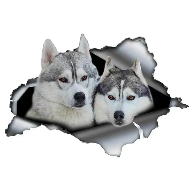 

Creative Husky Torn Metal Modeling Decorative AccessoriesLaptop Refrigerator PVC Auto Window Bumper Sunscreen Waterproof Decals