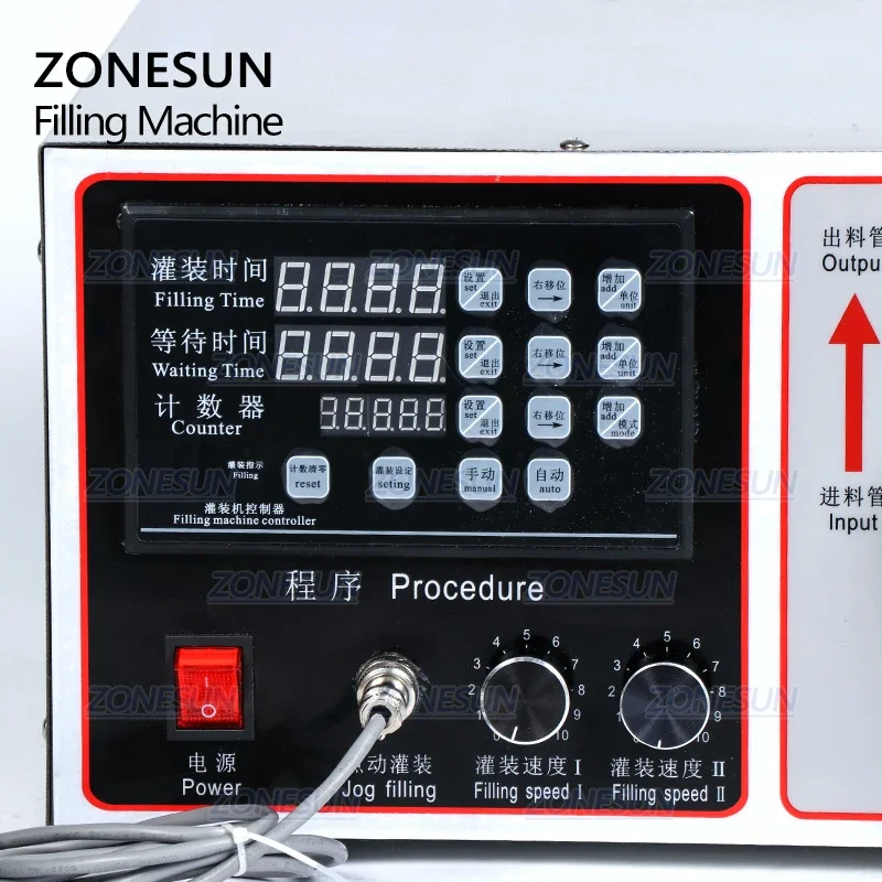 ZONESUN Semi Automatic Double Nozzle Filling Machine Laundry Cooking Oil Water Juice Milk Liquid Bottle Filling Machine