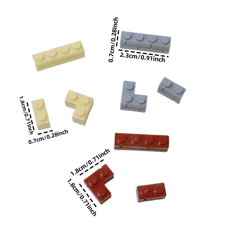 Building Blocks DIY Toys House Home Accessories Compatible Classic 1*2 1*4 L1*2 50PCS Wall Tiles High Bricks MOC for Children