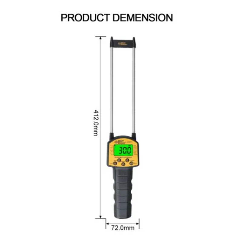 Imagem -04 - Medidor de Umidade Digital para Cereais Sensor Inteligente Uso em Milho Trigo Arroz Grãos Trigo Farinha Semente de Tamboril Ar991