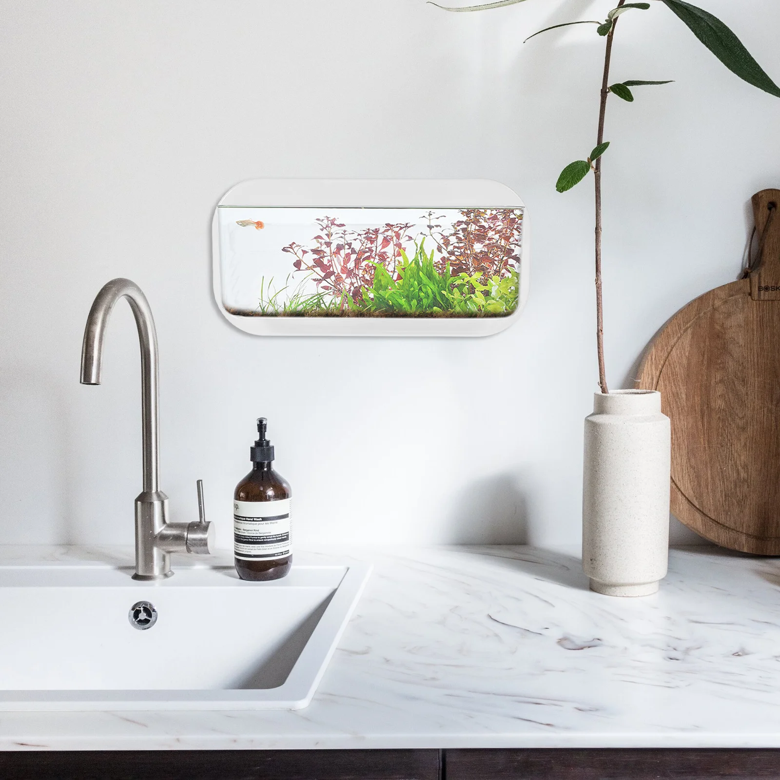 

Настенная пластиковая ваза, подвесной горшок, самоклеящийся держатель для сочных суккулентов, настенный декор для дома и офиса, миска для рыбы