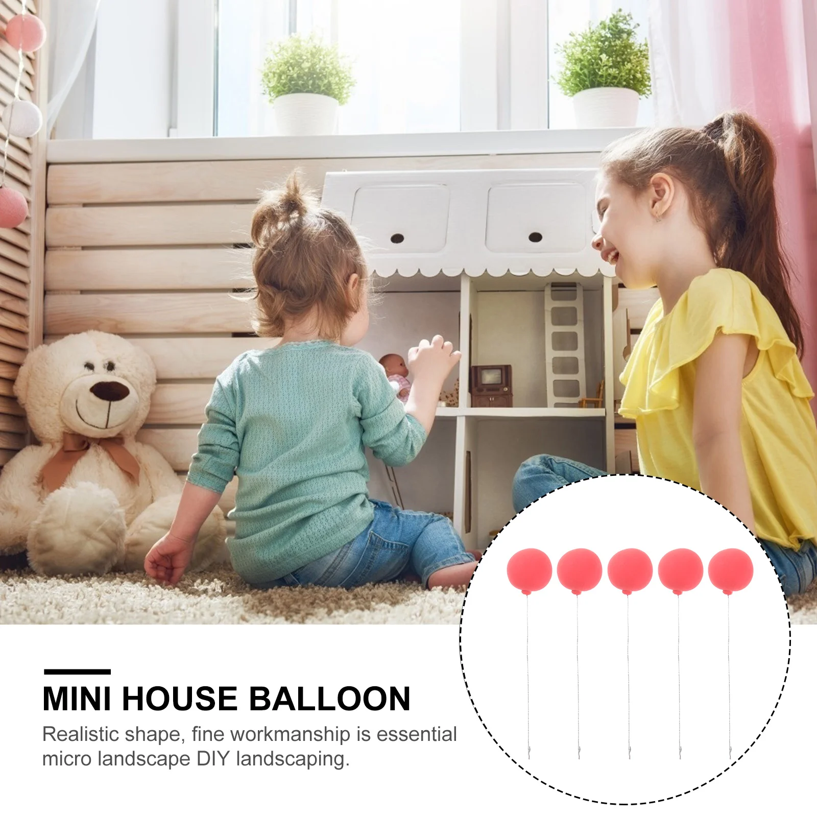 

8pcs Miniature Balloons Realistic Shape Fine Workmanship Micro Landscape DIY Fairy World Mini Garden Terrarium Decorations