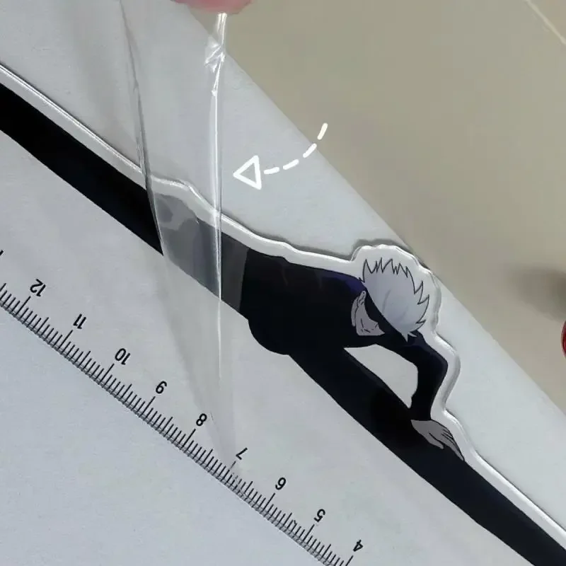 اليابانية Jujutsu Kaisen طالب مسطرة مستقيمة جوجو وGeto أنيمي المحيطة لوازم مكتبية شفافة حاكم هدية 15 سنتيمتر