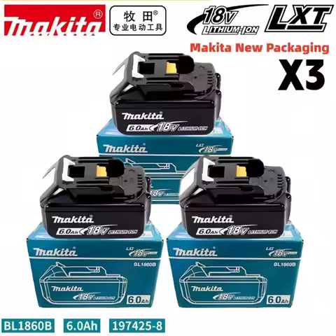 100% Makita 6.0 Ah Battery 18V LXT Lithium-Ion BL1860 with LED Indicator Battery18v Battery power tool battery Original 18v 6Ah
