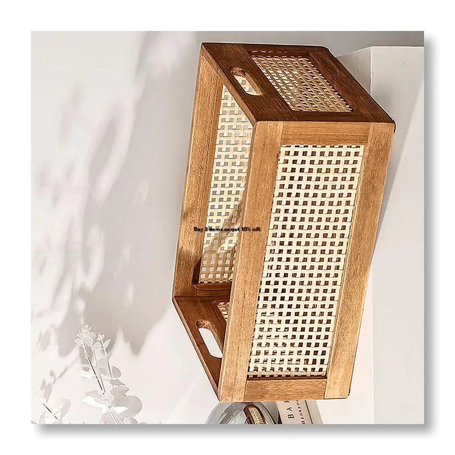 ✼Decorative Basket Book Storage Woven Baskets for Storage Basket Organizing Nursery Bedroom Rattan Bathroom(S)