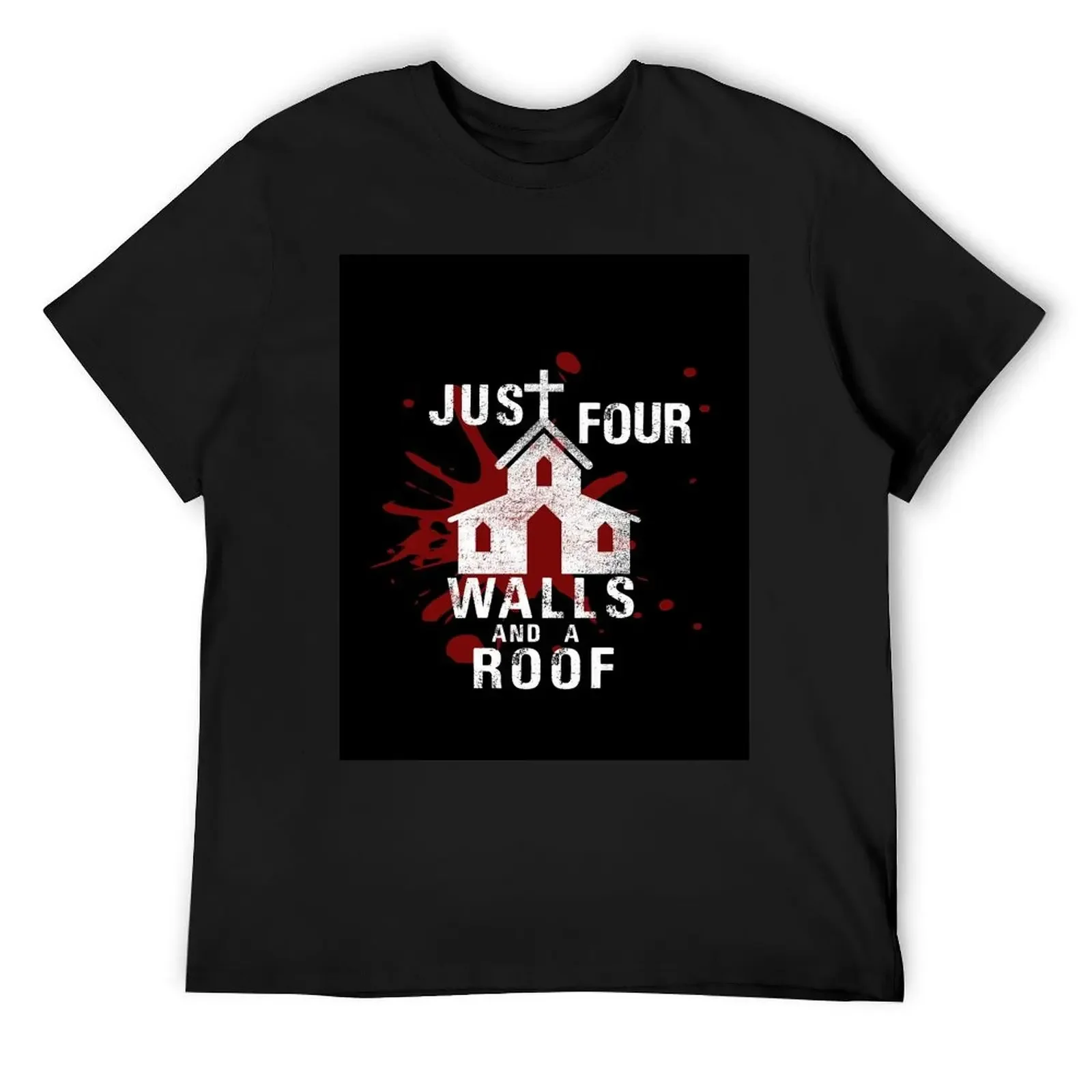 Walking Dead Four Walls and a Roof T-Shirt shirts graphic tees boys whites men t shirts high quality