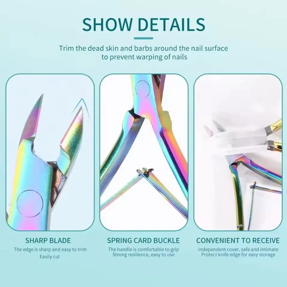 Professional Toenail Ingrown Nail Art Cuticle Nipper Clipper Manicure Scissor Stainless Steel Plier Dead Skin Remover Tools
