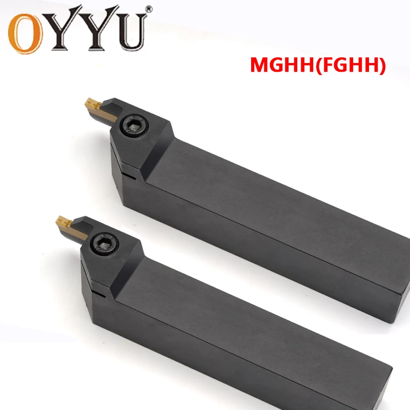 LIHAOPING MGHH External Face Grooving CNC Tool Holder Precision Radial Slotting Shank 20 25 Square R Type 24-400 Range No Insert