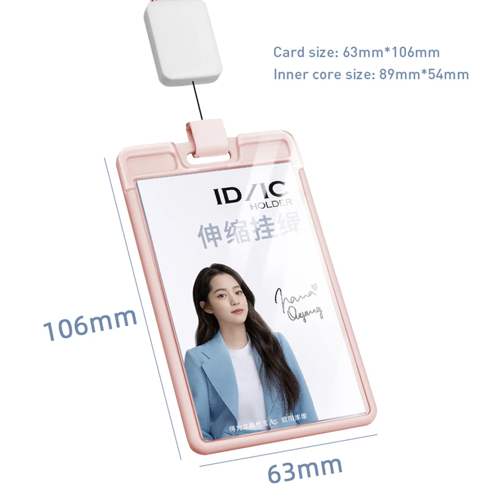 Holder Retractable Buckle With Hanging Rope Short Rope Keychain Badge Lanyard Holder Work Name Card Holder Card Case