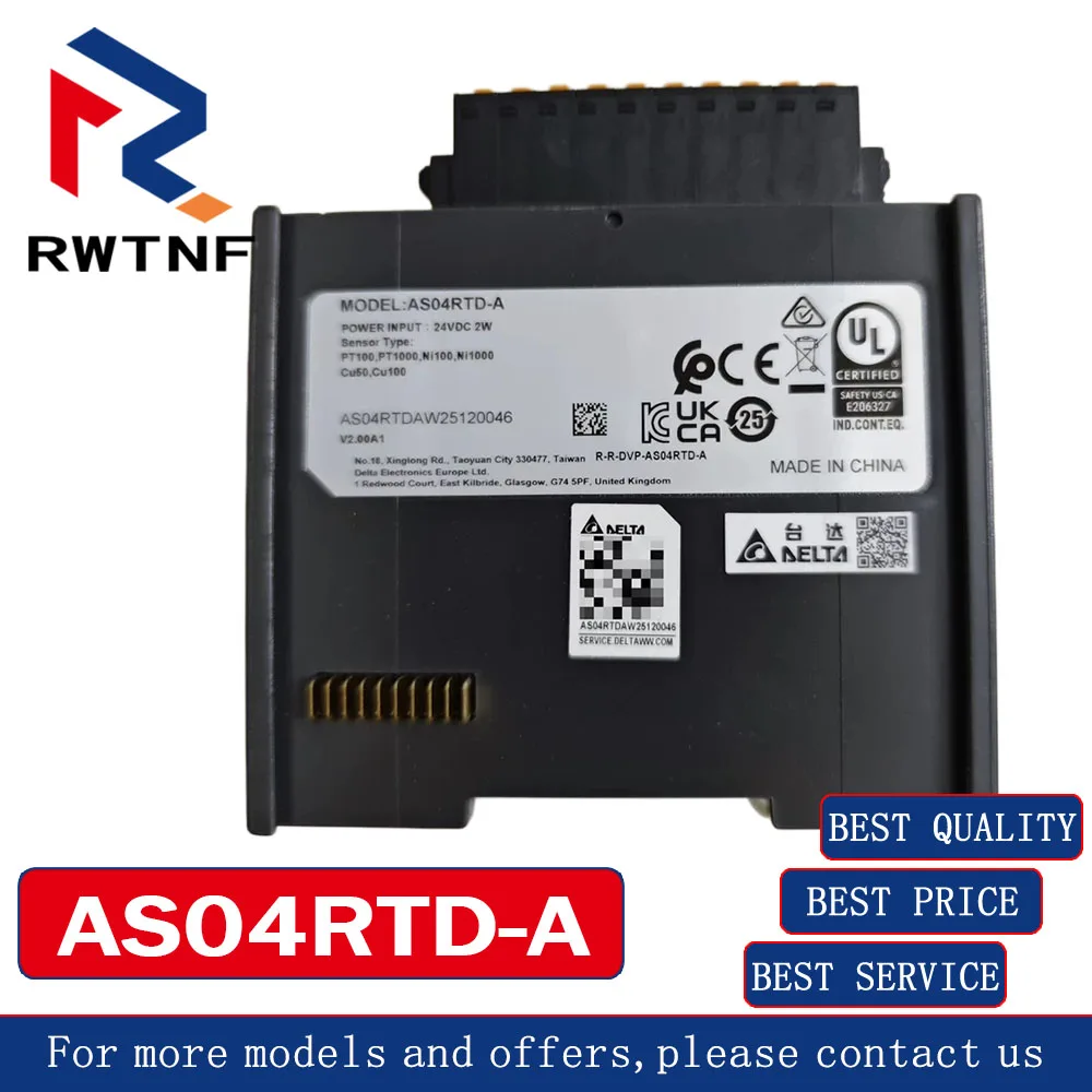 Brand New Genuine AS04RTD-A Delta Programmable expansion module,100% original warehouse stock