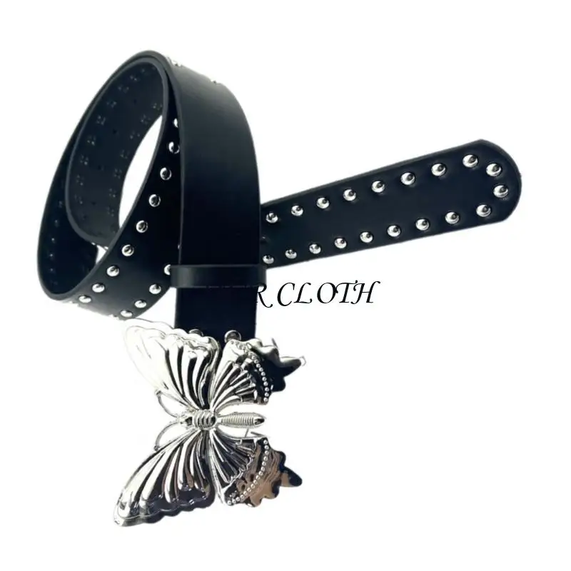Novetly Women Waist Belt Youthful Butterfly Buckles Belt Elegant Wide Waistband Y1AC