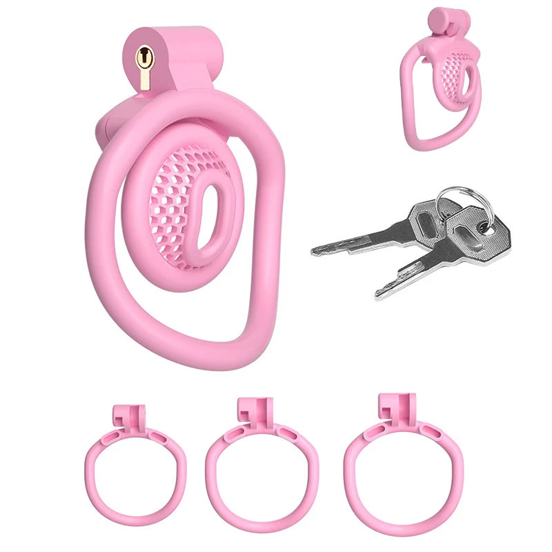 Small Chastity Cage Extreme Invisible Cock Cage Cation Negative Lock Fidelity Cage Micro Chastity Bdsm Lockable Sex Toy 4rings