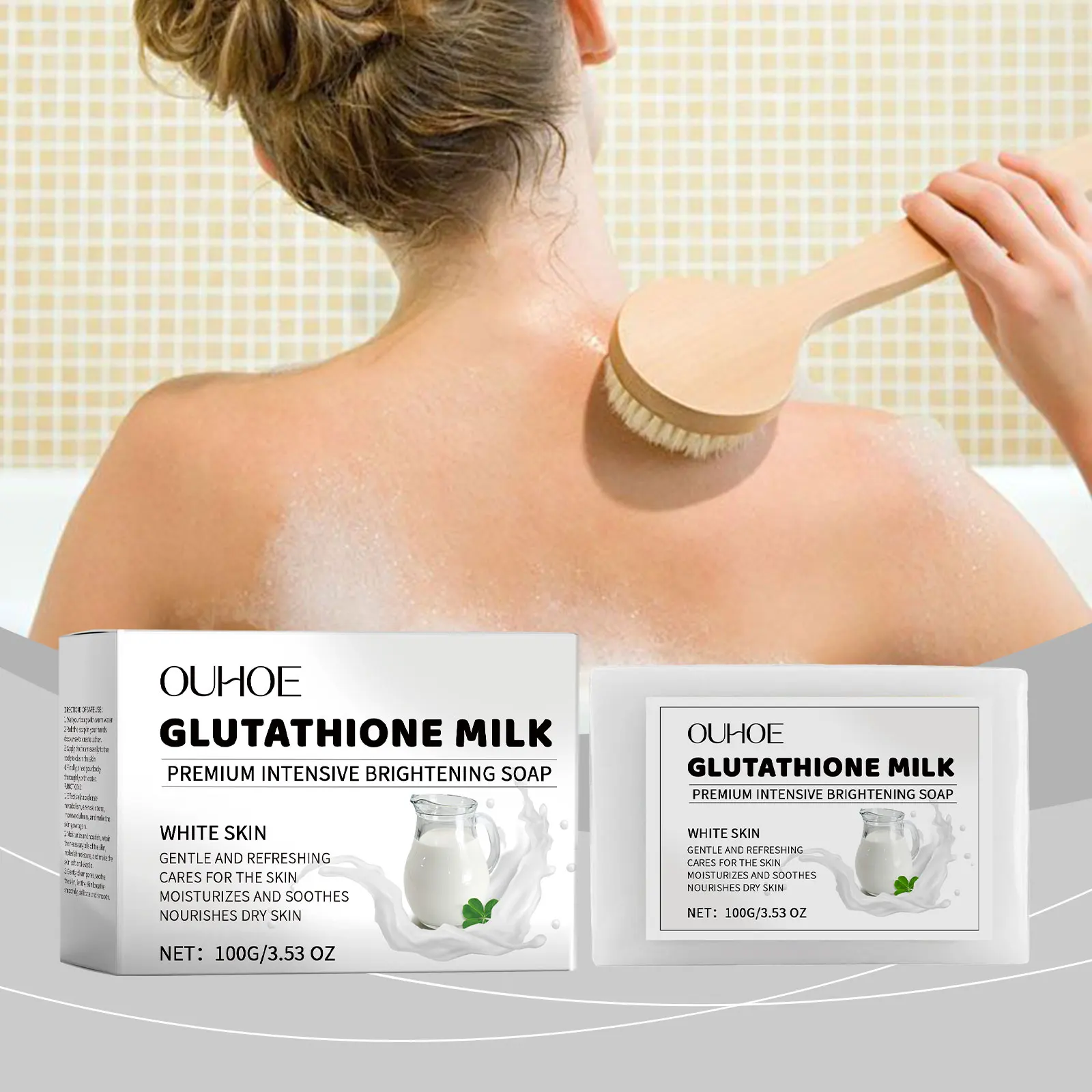 صابون حمام الحليب يجميل البشرة وينظف بلطف ويرطب وينعم البشرة