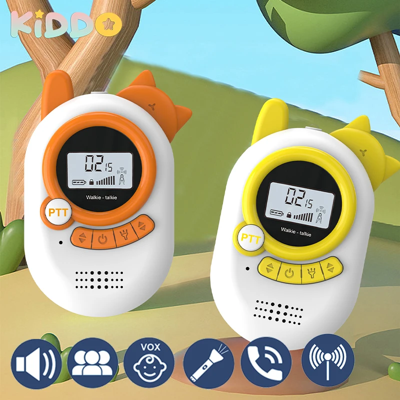 

Kids Walkie Talkie 2PCS Electronic Toys Children Spy Gadgets Baby Radio Phone 3km Range Christmas Birthday Gift For Boys Girls