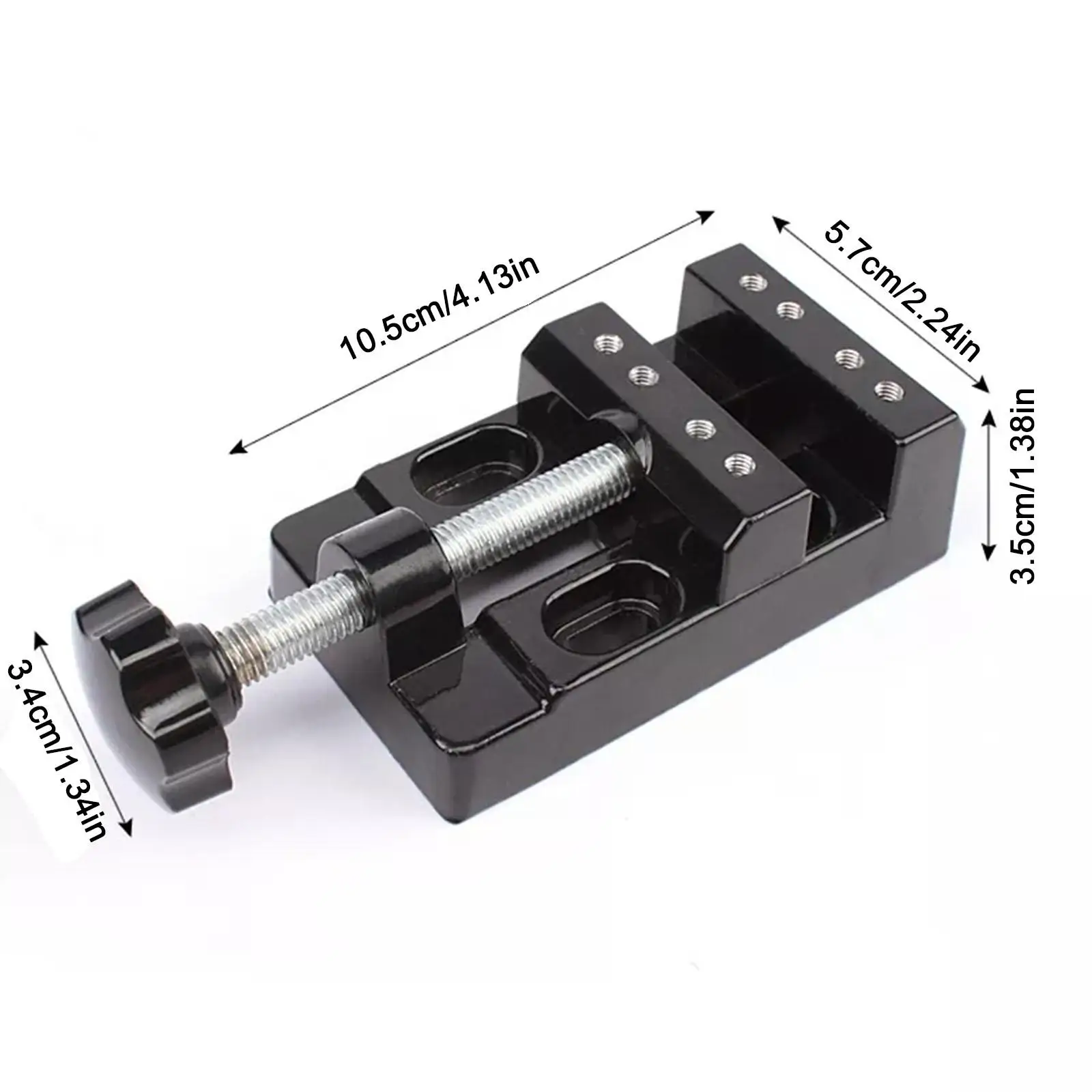 Mini Bench Clamp Flat Table Vice Adjustable Drill Press Vice DIY Jewelry Walnut Nuclear Drilling Craft Carving Watch Repair Tool