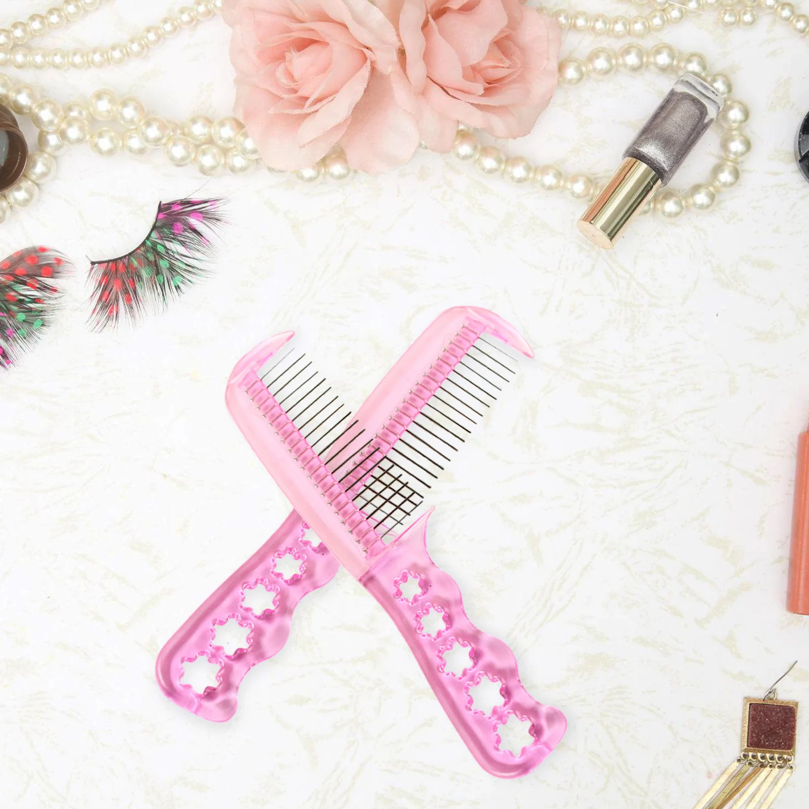 

3Pcs Brush Lightweight Portable Comfortable Handle Synthetic Hair Comb Hair Care Accessories Brush Hairbrush