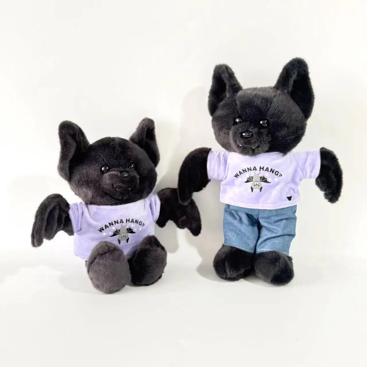 Ours en peluche chauve-souris Posable, jouet doux, animaux de compagnie mignons, poupée, cadeaux d'anniversaire, d'halloween et de noël, nouvelle collection 2025