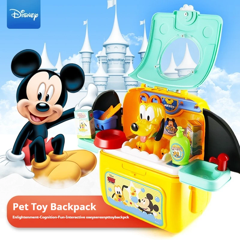 New Disney Cartoon Animation Frozen Mickey Simulation Play House Kitchen Toy Simulation Makeup Doctor Boy Girl Birthday Gift Toy