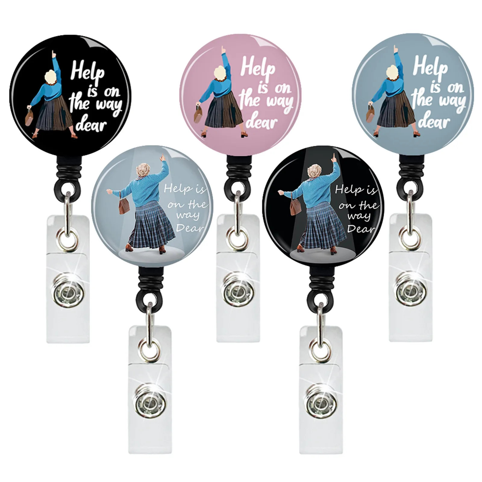 Titular crachá ID retrátil com 360 polegadas girar jacaré clip, titular nome enfermeira, 1pcs.