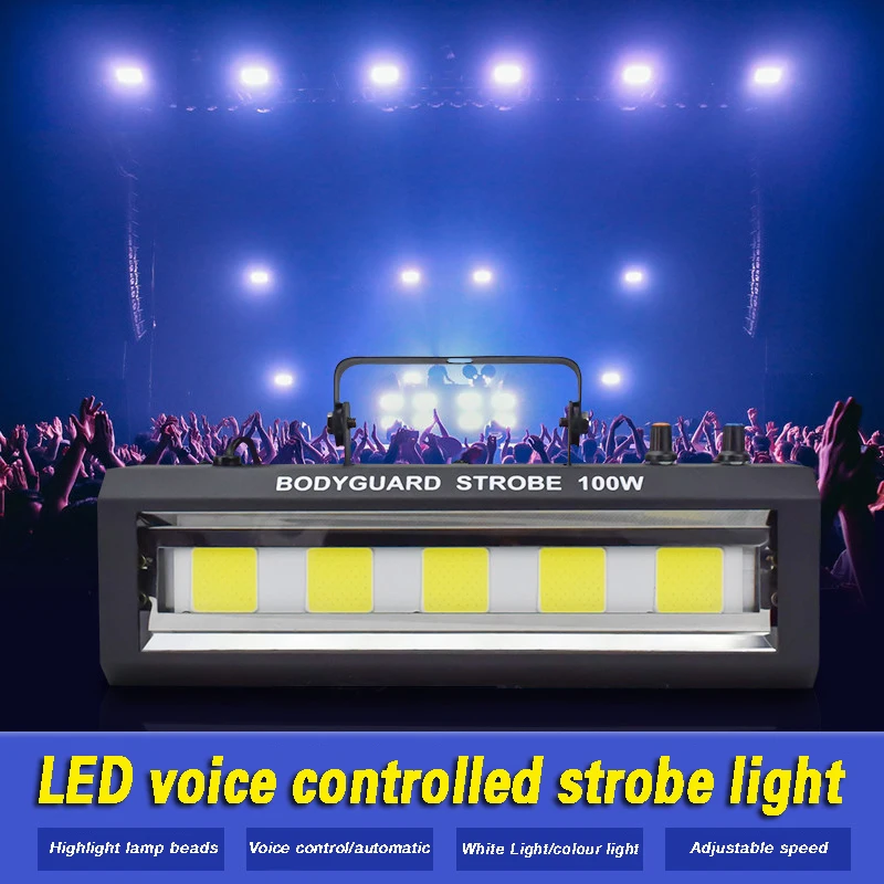 LED 100W COB Dyeing Light RGBW Beam Wall Wash Light DMX Control Flicker Stage Lighting DJ Disco Room Wedding Party Flash Lights