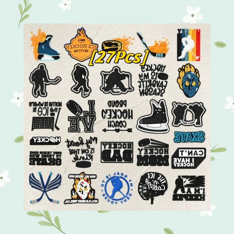 

Love Hockey PVC Shoes DIY Buckle Black Skateboard Shoes Coach Athlete Shoe Accessories Friends Athlete Shoe Decorations