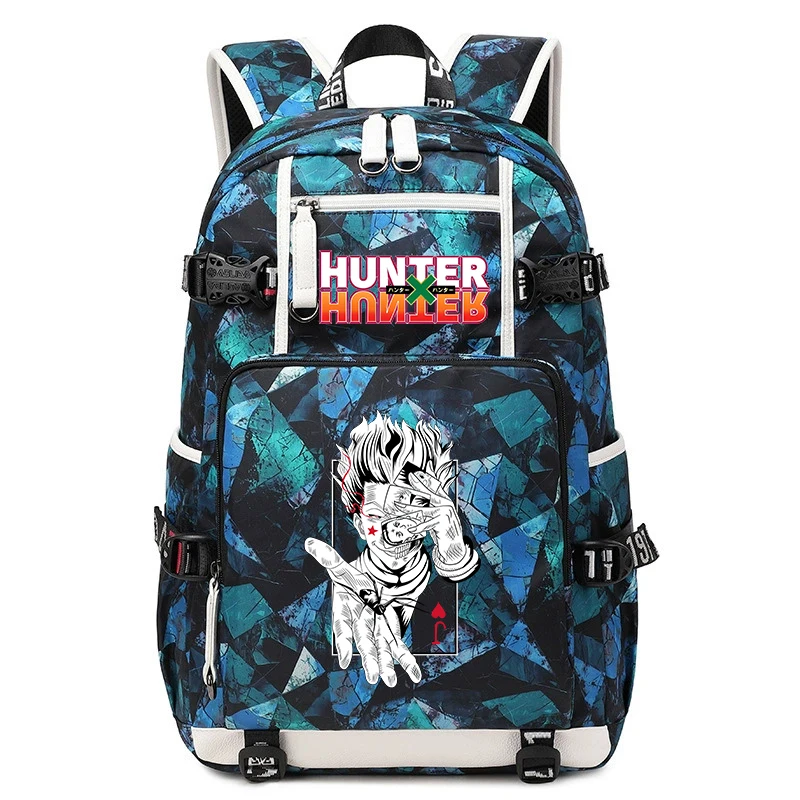 hunter×hunter-ヒソカ-プリント防水バックパック-大容量多機能リュックサック-男の子-女の子用