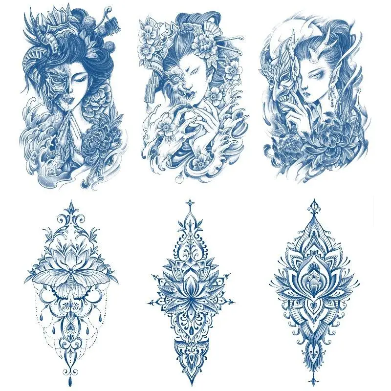 

Geisha Brahma Back Arm Magic tattoo Long-Lasting 15 Days Waterproof Temporary Tattoos for men women Tattoo Stickers fake tattoo