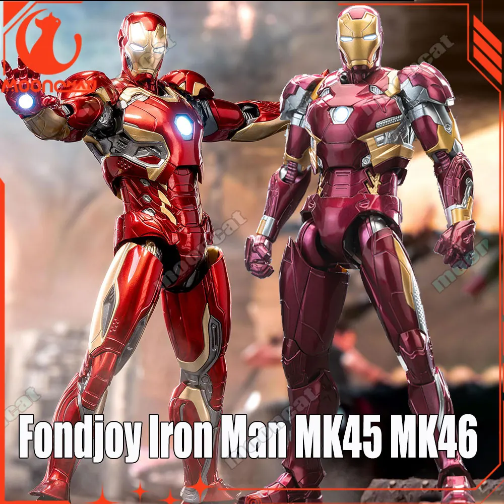 

Original Fondjoy Iron Man MK45 MK46 Model Kit 1/12 Infinity Saga Ironman Mark 46 Assembly ABS Joint Movable Kid Toy Customized